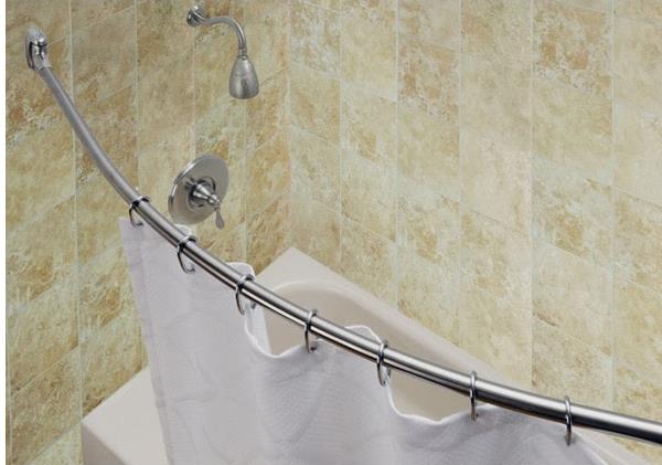 Штанга для шторки в ванной: виды, выбор и установка